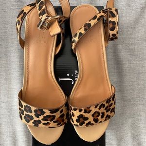 J. by J.Crew Calfhair Block Heel Sandal size 8.5